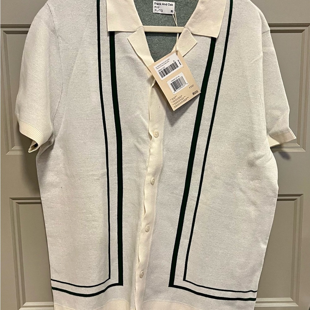 Frank & Oak knit camp shirt